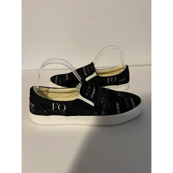 Bucketfeet Unisex Comfort Patterned Canvas Slip-On Sneakers Black Size W10/M8.5 - Picture 5 of 11